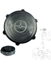 Крышка бачка ГУР черно-желтая Ford Focus 1, 2, 3, Fusion, Mondeo 3, 4, C-Max, Transit